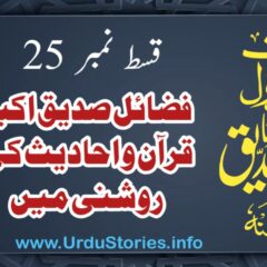 سیرت حضرت ابوبکر صدیق رضی اللہ عنہ  قسط نمبر 25